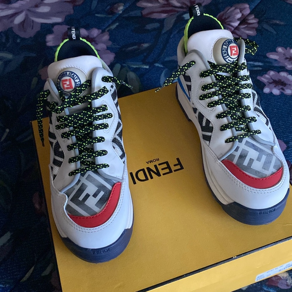 Multi-Color Fendi Platform Sneakers